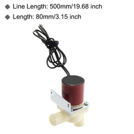MECCANIXITY Water Inlet Valve Ice Machine Water Inlet Solenoid Valve for General Refrigerators 500mm Line Length Creamy White