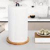 TIEYIPIN Paper Towel Holder, Countertop Roll Stand with Anti-Skid Wooden