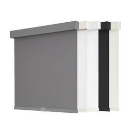 AOSKY 100% Blackout Roller Shades Cordless Blinds for Windows, Free-Stop Shades with Valance, Thermal Insulated Fabric, UV Protection, Natural Woven Blinds for Home and Office (22" W x 72" H, Grey)