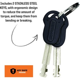 Kryptonite Kryptolok Standard Bike U-Lock with Cable, Heavy Duty Anti-Theft Bicycle U Lock, 12.7mm Shackle and 10mm x 4ft Length Security Cable with Mounting Bracket and Keys