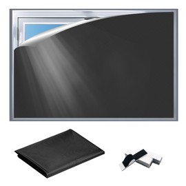 PEAPIN Blackout Blinds Portable Black Out Window Film, No Drill Blinds