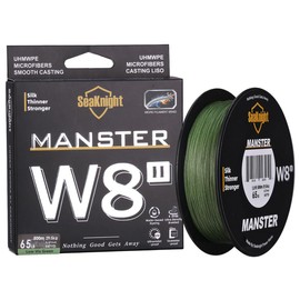 SeaKnight W8 II 8 Strands Braided Lines 164Yds/ 328Yds/ 547Yds Smooth PE Braid Multifilament Carp Fishing Lines Saltwater for Sea Fishing 15-100LB