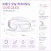 Kids Anti-Fog Swim Goggles with Case – Waterproof Big Frame