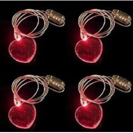 Light Up Heart Necklace 4 Piece Set Valentines Love Party Supply Novelty