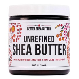 Raw Shea Butter - 100% Pure African Shea Butter for Hair and Body | Unrefined Moisturizer for Dry Skin, DIY Lip Balm, Body Butter, Lotion Bar, and Soap - 8 oz Jar