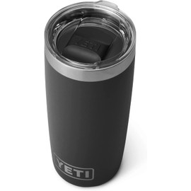 YETI Rambler Tumbler, Vaccum Insulated Stainless Steel Tumbler with Magslider Lid, Black, 10 oz (296 ml)