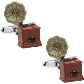 Retro Gramophone Phonograph Cufflinks