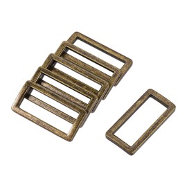sourcing map Metal Rectangle Ring Buckles 32x12.5mm for Bags Belts DIY Bronze Tone 6pcs