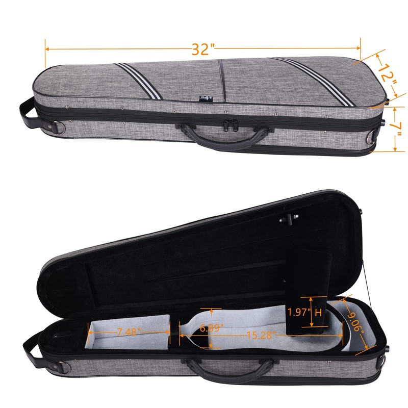 Aileen CSV502 Basic Professional 4/4 Full Size Violin Case Triangular