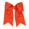 Dark Orange Jumbo Bow Clip with Tails for Women and