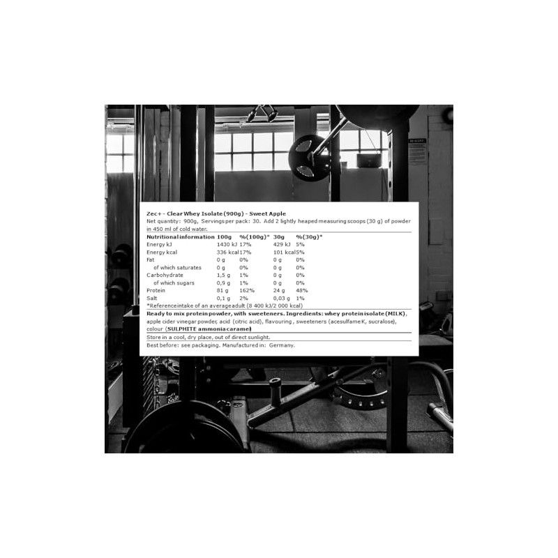 ZEC+ Clear Whey Isolate (Sweet Apple, 900 g)