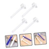 Baluue 4pcs Portable Double- Denture Cleaning Brush Lightweight Ergonomic Design