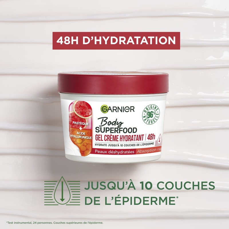 Garnier Body Superfood Gel Moisturising Cream Watermelon Hyaluronic Acid