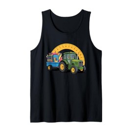 Back to School Tractor Farm Boys Tank Top