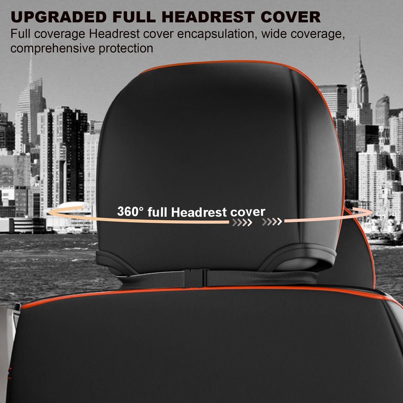 ASLONG 5PCS H7 Front and Back Car Seat Covers Auto