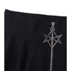 DINGJIUYAN Women's Goth Flowy High-Waisted Skirt