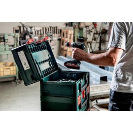Metabo metaBOX 215, Empty (626887000). Dimensions: 396 x 296 x 215 mm. Case Volume: 18.3 l. Maximum Load: 125 kg