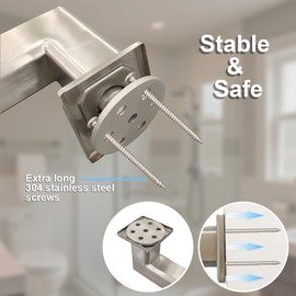 Handicap Grab Bars, Octagon 2 Pack 18 Inch Shower Grab Bar for Seniors, 304 Stainless Steel ADA Grab Bars for Bathtubs and Showers, Safety Shower Handles for Elderly, Disabled (Polished Chrome)