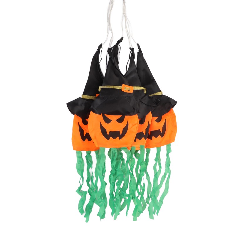 Pumpkin String Lights Clear Pattern Spooky Ambience Battery Powered LED