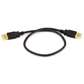 Monoprice 1.5ft USB 2.0 A Male to A Male 28/24AWG Cable (Gold Plated) - Black for Data Transfer Hard Drive Enclosures, Printers, Modems, Cameras and More!