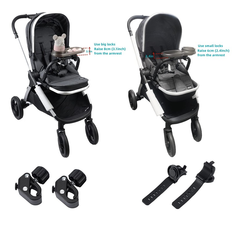 Pushchair Cup and Tray Holder, Baby Stroller Snack Tray Suitable