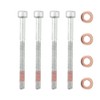 Sarini 4pcs Bolts, Injector Bracket Bolts with 4 Washers for