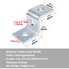 6 Pcs Z Shape Connector Bracket for 1-5/8"x 1-5/8" Strut