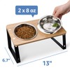AYADA Elevated Cat Bowls, Height Adjustable Raised with Stand Lifted
