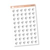 Health Icon Planner Stickers, Dr. Appointment Icon Planner Stickers, Black