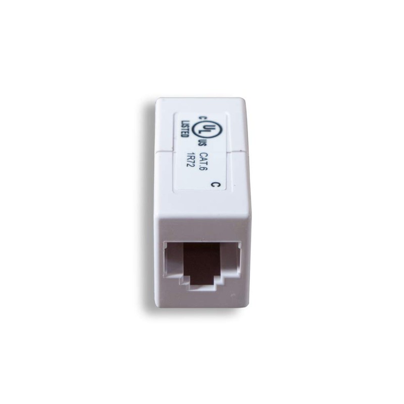 Cablelera Inline Coupler Cat6, Female RJ45 to Female RJ45, White