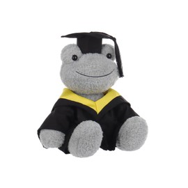 Apricot Lamb Bachelor Grey Frog Plush Toys for Children, Soft Cute Cuddly Toy for Baby Girls and Boys, Fluffy Frog Grey 23 cm