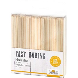 RBV Birkmann, 330634 Easy Baking, Pack of 100 Wooden Handles, Wood