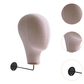 Harilla Manikin Head Schaufensterpuppenkopf, Wandmontage, Perücken-, Hut- und Kappen-Ausstellungsstand, Hutständer für die Friseurausbildung zu Hause im, Beigeweiß