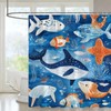 ubcindy 4 Pcs Cartoon Whale Fishs Blue Ocean Animal Shower