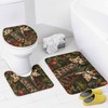 TOWINSFB 4Pcs African Giraffe Flower Shower Curtain Sets, Bathroom Decor