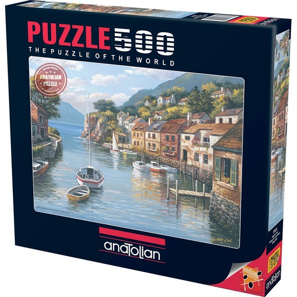 Anatolian 500 Piece Puzzle - Village on The Water Puzzle,