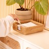 Rattan Napkin Holder Square, 7.5" x 7.5" x 2.5", Wicker