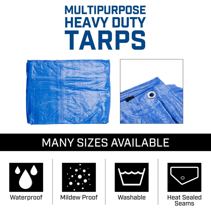 Grizzly Tarps by B-Air 9' x 12' Large Multi-Purpose Waterproof