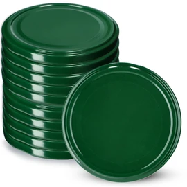 KADAX Screw Lid fi89 mm, Replacement Metal Lid Set, To89 Canning Lids Fits 1700 ml Jars, Twist-Off Lid with 6 Locking Teeth, Lids (Pack of 10, Green)