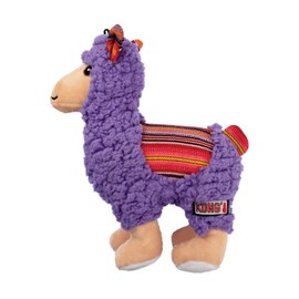 KONG Peluche Llama Mediana con Chirrido, Mediano, Morado