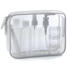 MOCOCITO Clear Liquid Air Travel Storage Bag/Fit for New European ENAC Regulation No 266/2013, White