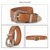 QIQILUXI Western Belt for Women Men Khaki 39inch Cowboys Cowgirls