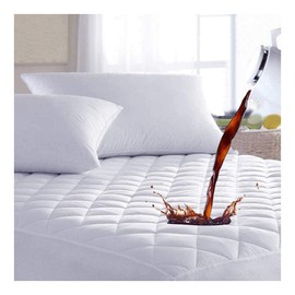 100% Waterproof Quilted Mattress Protector Cover Microfiber Quilted Topper Fitted Sheet, Anti Allergy & Breathable Elasticated Side Skirts Machine Washable Easy Care 30cm Deep (Single (90x190+30)cm)