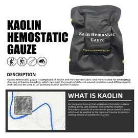 Hemostatic Gauze (Blood Clotting Bandage) Stop Bleeding Gauze First Aid, Quick Clotting Combat Gauze, Compressed Packing Gauze Survival Kit Supplies (Type A-7.5cm*1. 5m/2.95’’X59 inch)