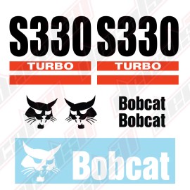 Aftermarket Bobcat S330 Turbo Skid Steer Set Vinyl Decal Sticker - Aftermarket