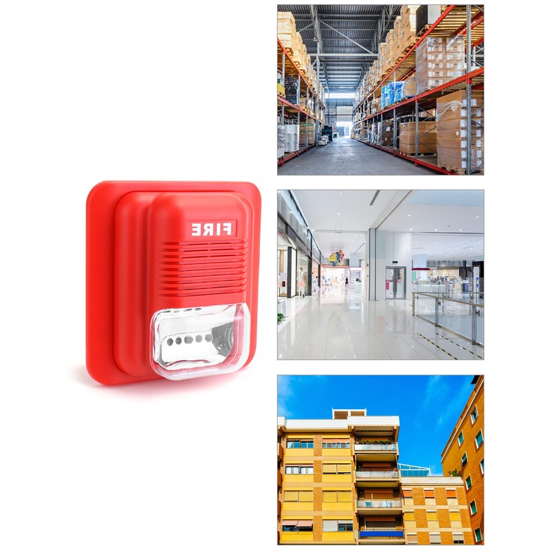 QWORK Fire Alarm, 2 Pack 12 / 24V DC Wired