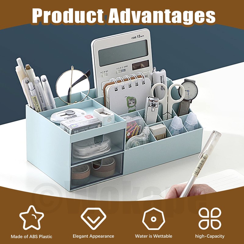 Wokape Makeup Organizer with Compartments and Drawers, Large Cosmetic Holder