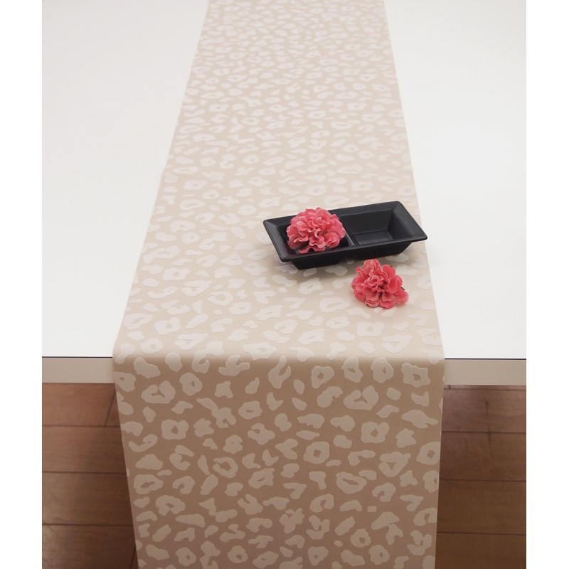 Towa Sangyo DECOOR Table Runner Interior Cloth Animal Leopard Brown