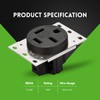 PLUGTUL NEMA 15-60R Flush Mounting Receptacle, 60Amp Receptacle Outlet, Straight