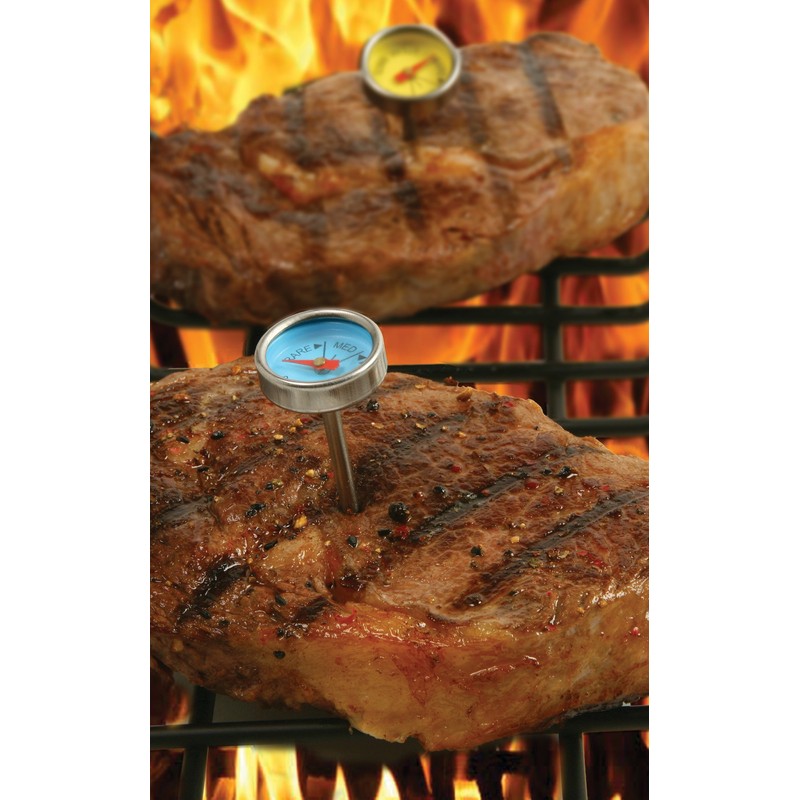 Norpro Mini Steak Thermometers, Set of 4, Silver